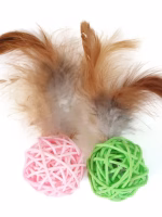 O'lala Pets Ball Tangled with Feathers