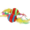 O'lala Pets Ball Striped with Feathers (zakje 2 stuks)