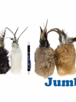 Cat-Walk Jumbo Maxi prooi - konijnenvacht met veren (handgemaakt)