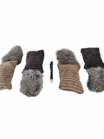 Cat-Walk Knuffelkussentje met staart van konijnenvacht