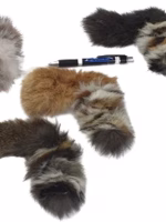 Cat-Walk Mega worm-konijnenvacht met belletjes (handgemaakt)